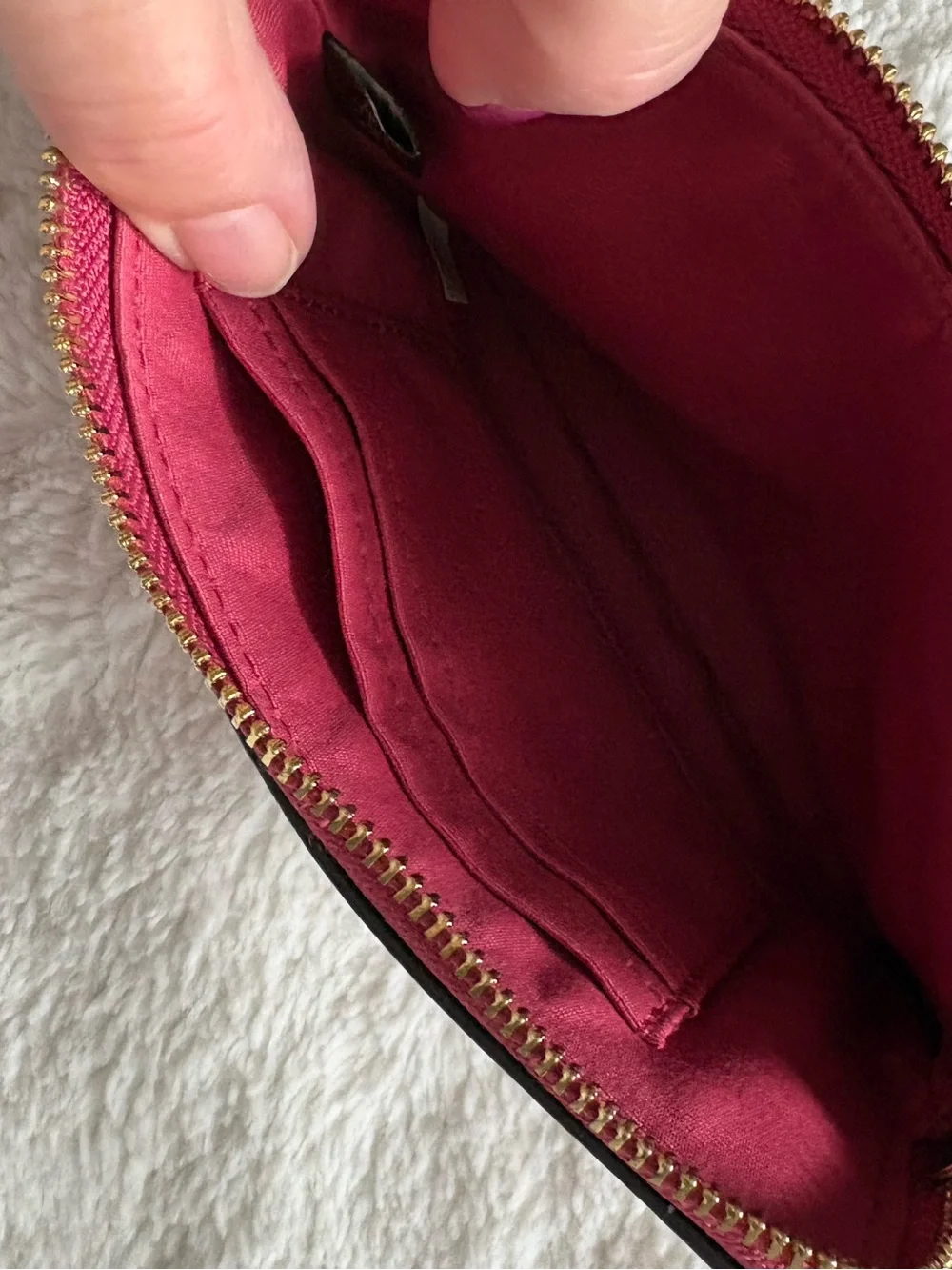Like New Coach Pink Pebbled Leather Wristlet with Embossed Logo